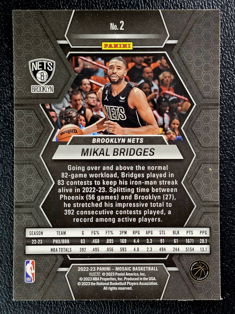 Mikal Bridges Base Card 2