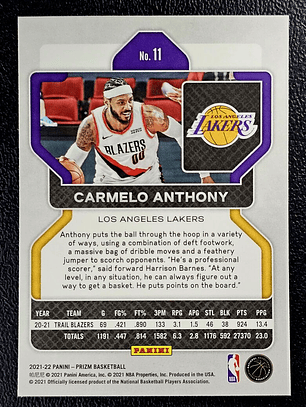 Carmelo Anthony Base Card