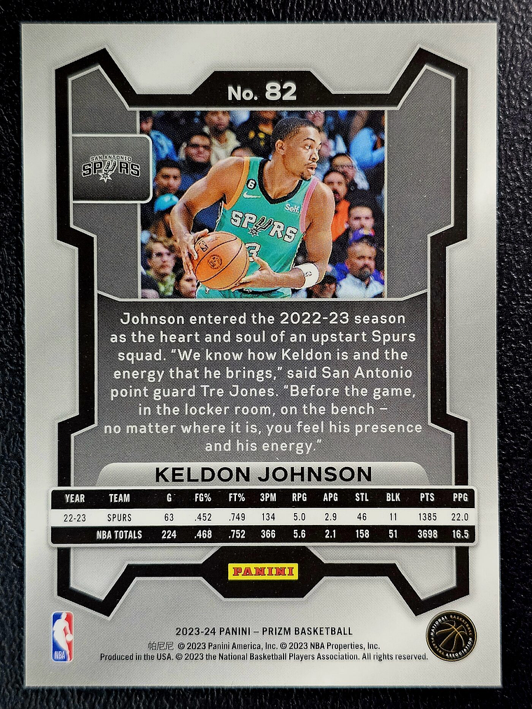 Keldon Johnson Base Card 2
