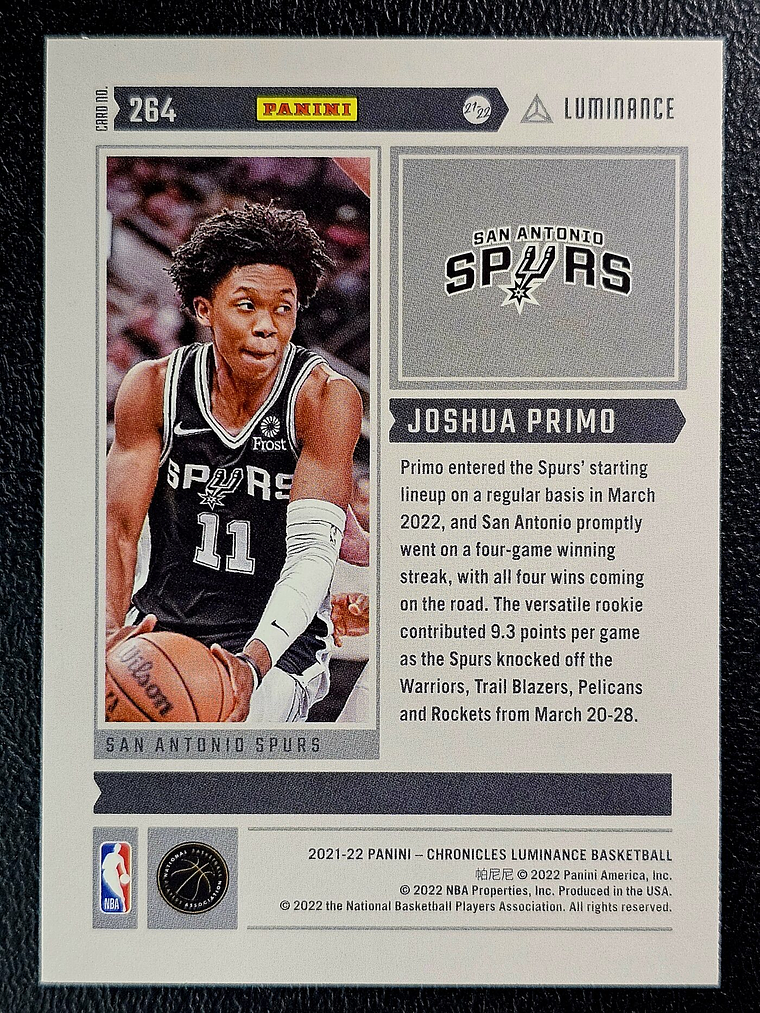 Joshua Primo Rookie Card 2
