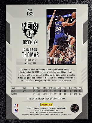 Cameron Thomas Rookie Card