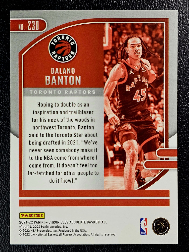 Dalano Banton Rookie Card 2