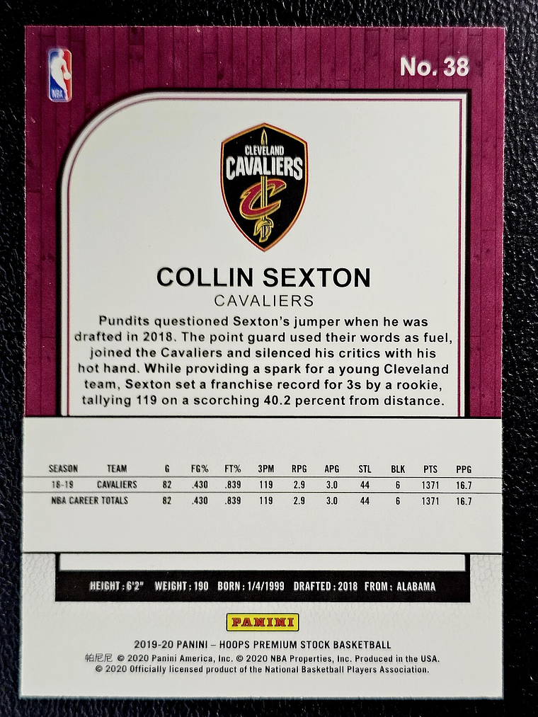 Collin Sexton Base Card 2