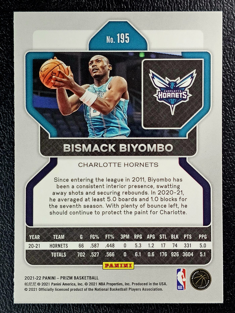 Bismack Biyombo Base Card 2
