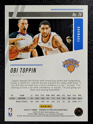 Obi Toppin - Parallel Rookie Card
