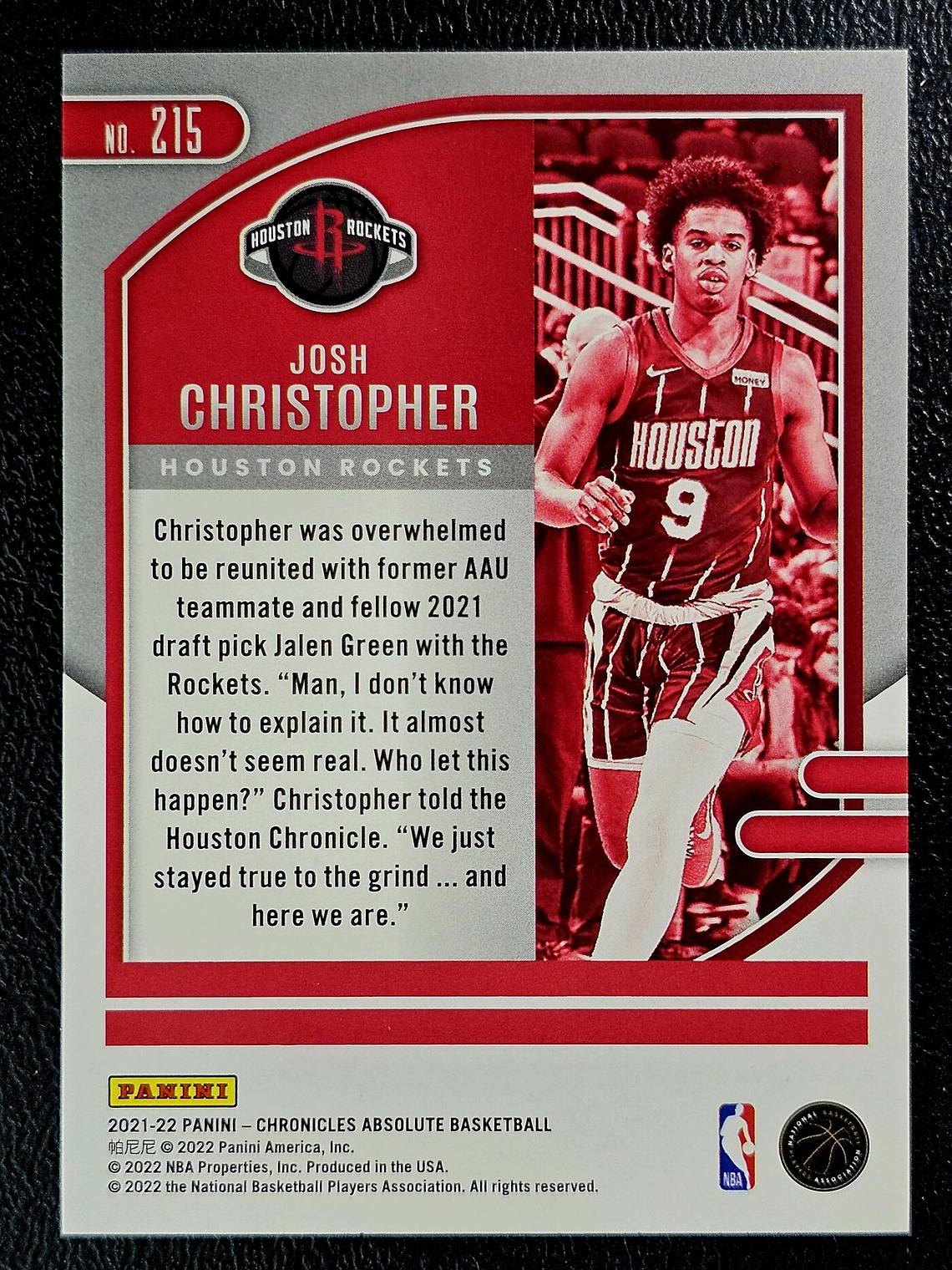 Josh Christopher Rookie Card 2