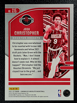 Josh Christopher Rookie Card