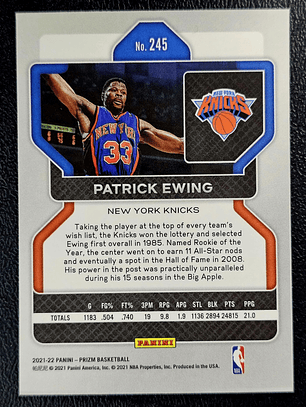 Patrick Ewing Base Card