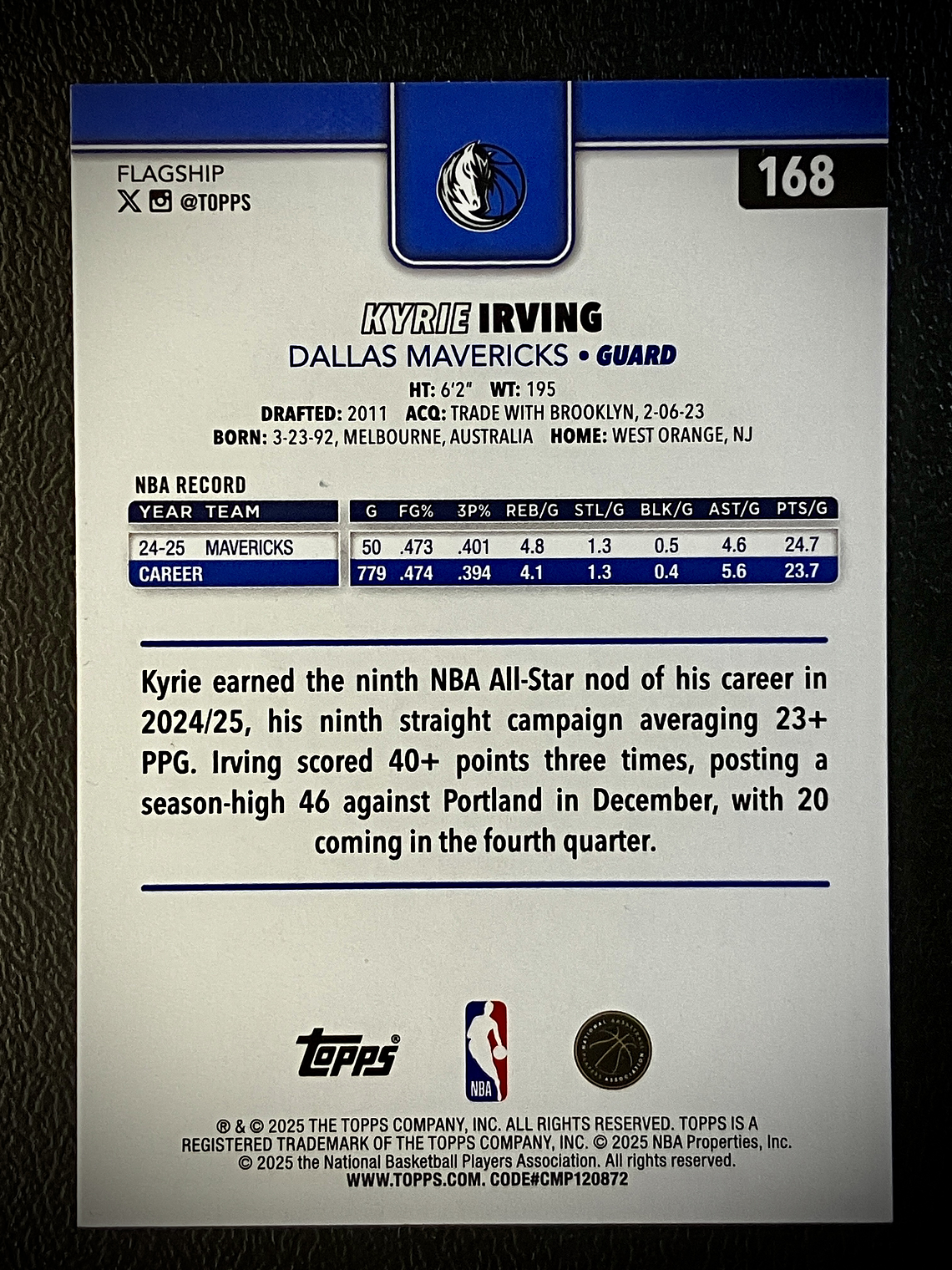 Kyrie Irving Base Card 2