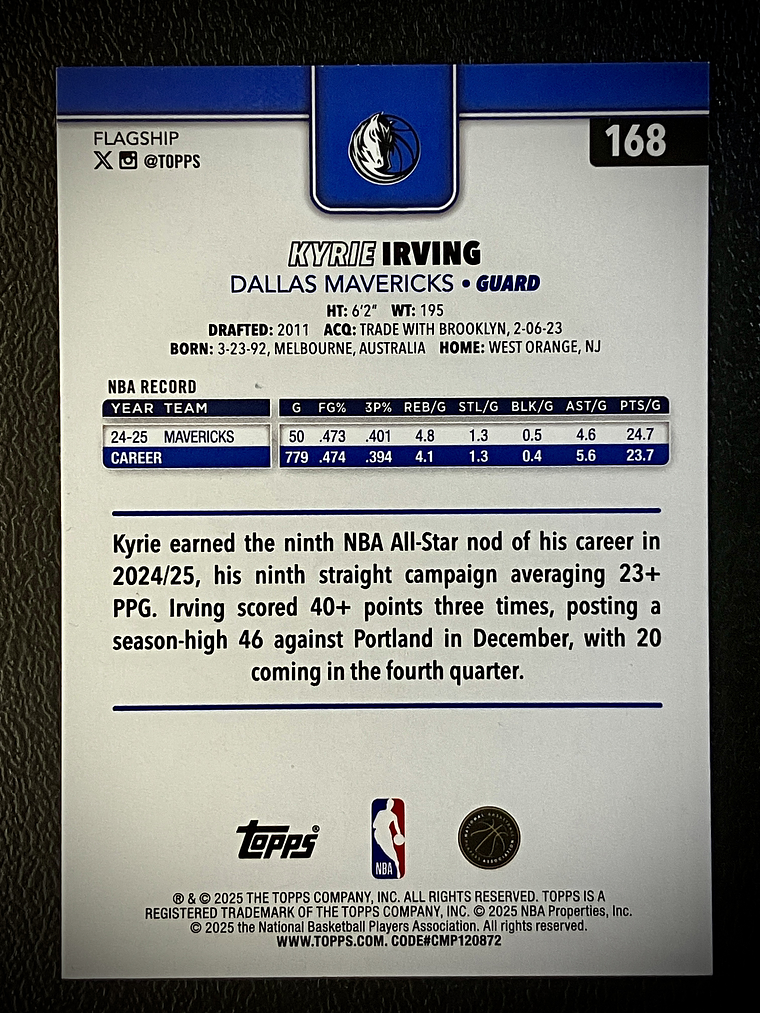 Kyrie Irving Base Card 2