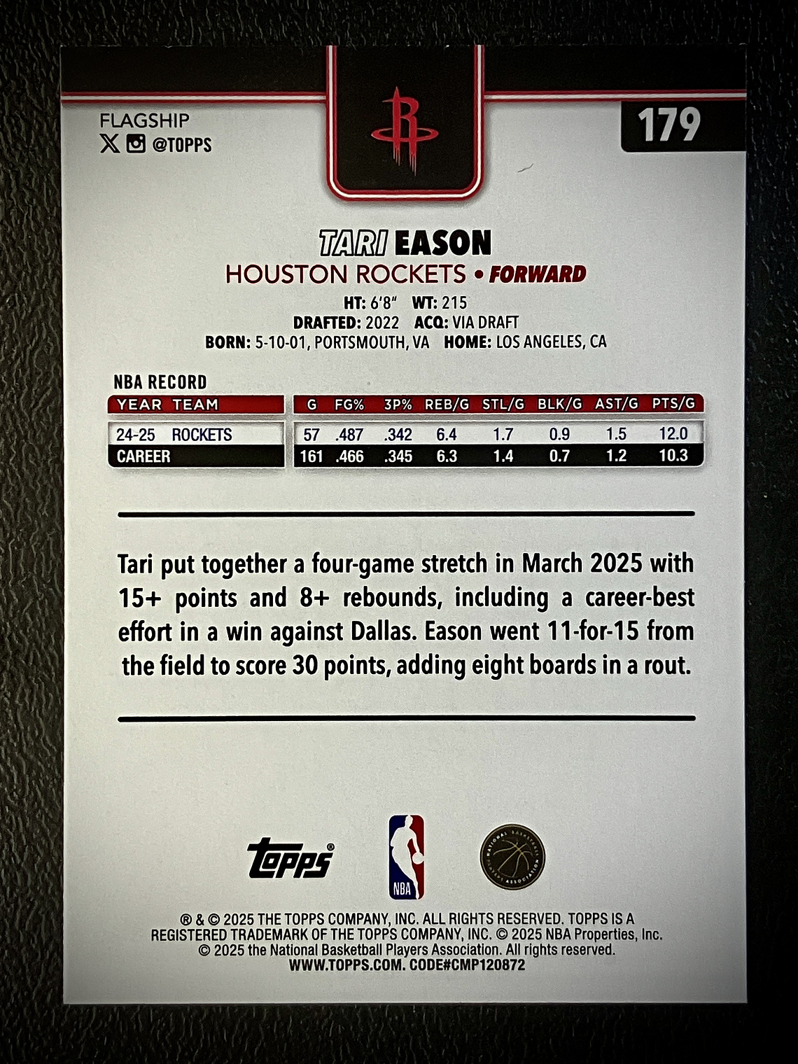 Tari Eason Base Card 2