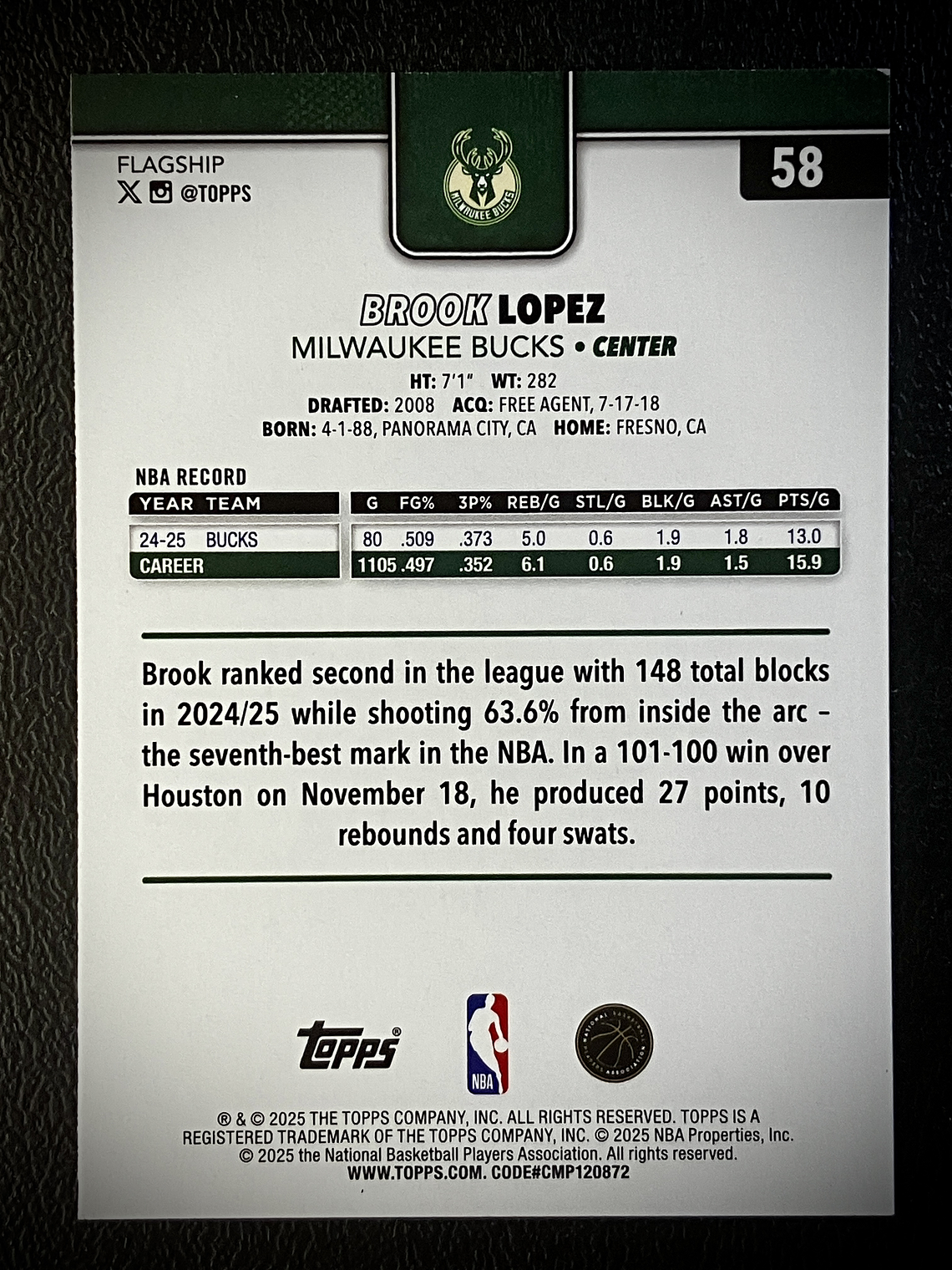 Brook Lopez base card 2