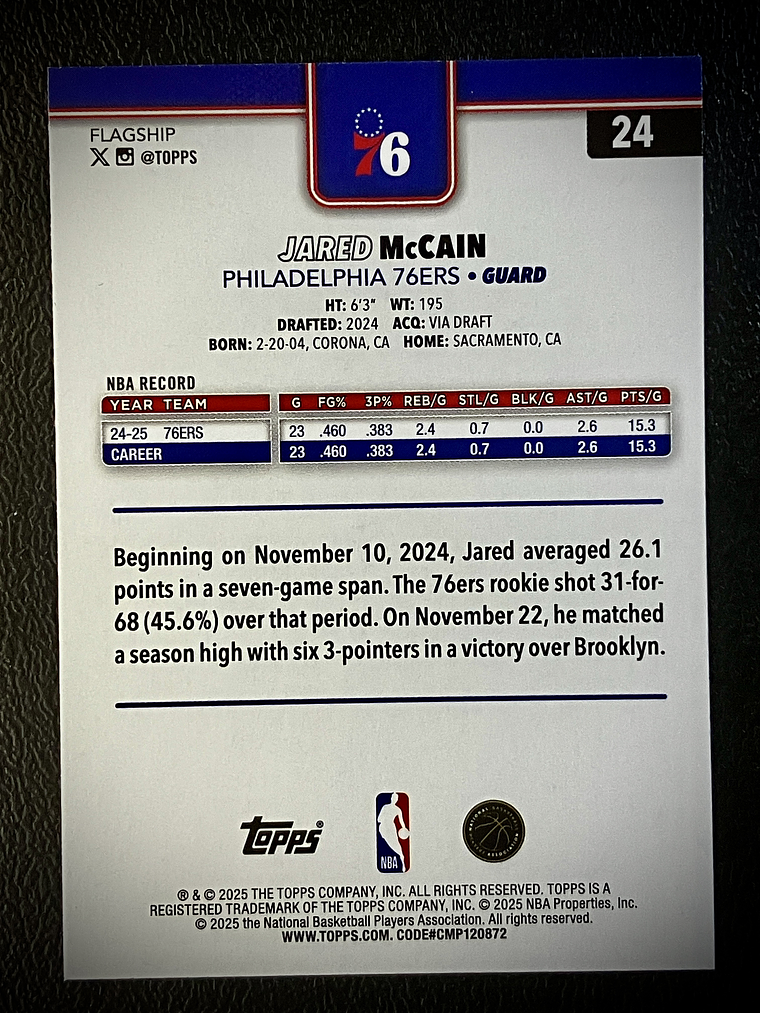 Jared McCain base card 2