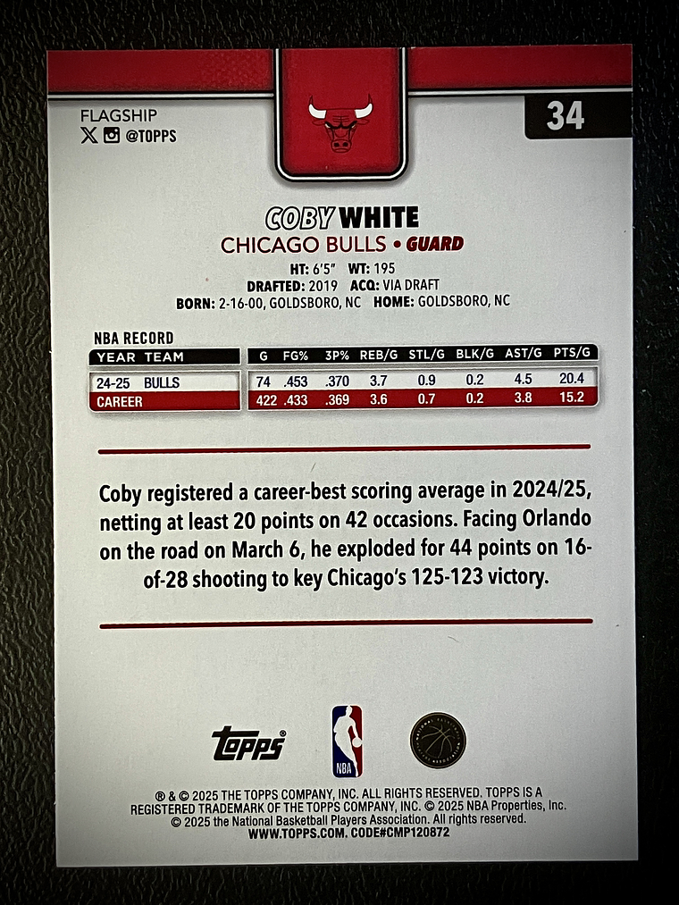 Coby White base card 2