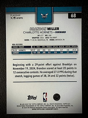 Brandon Miller base card