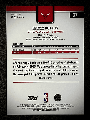 Matas Buzelis base card