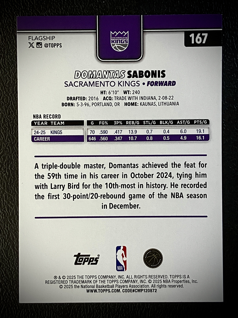  Domantas Sabonis base card 2