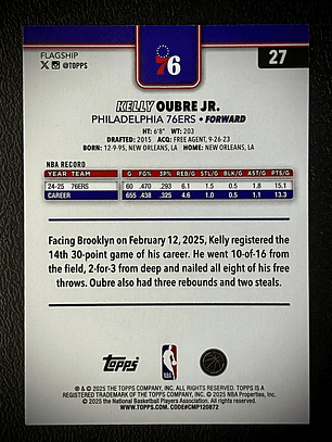  Kelly Oubre Jr. base card