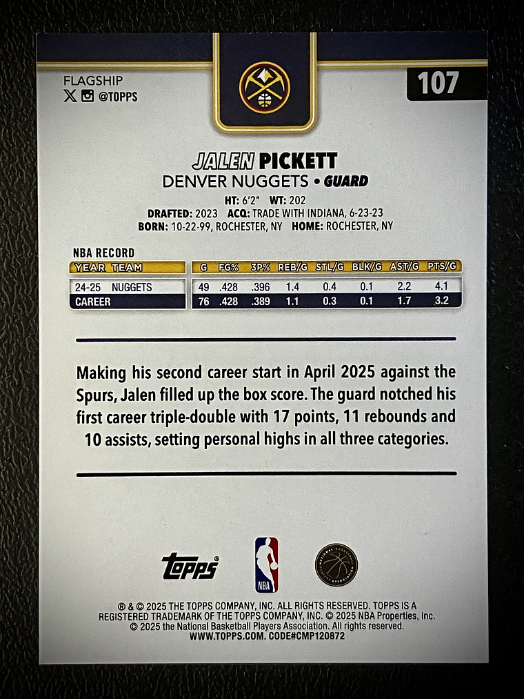 Jalen Pickett base card 2