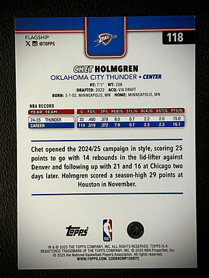Chet Holmgren base card