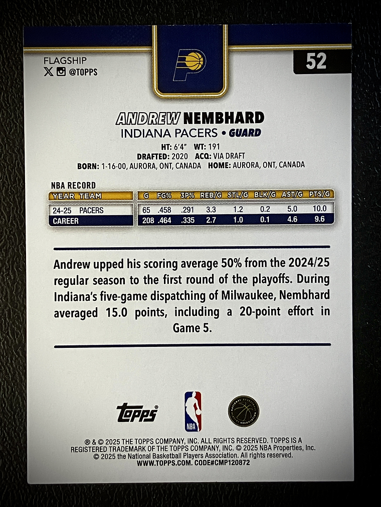 Andrew Nembhard base card 2