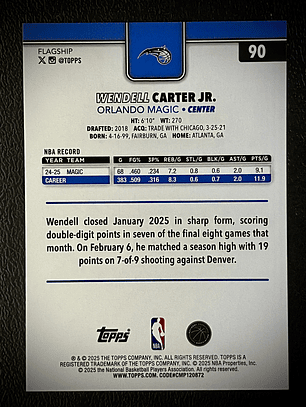  Wendell Carter Jr. base card