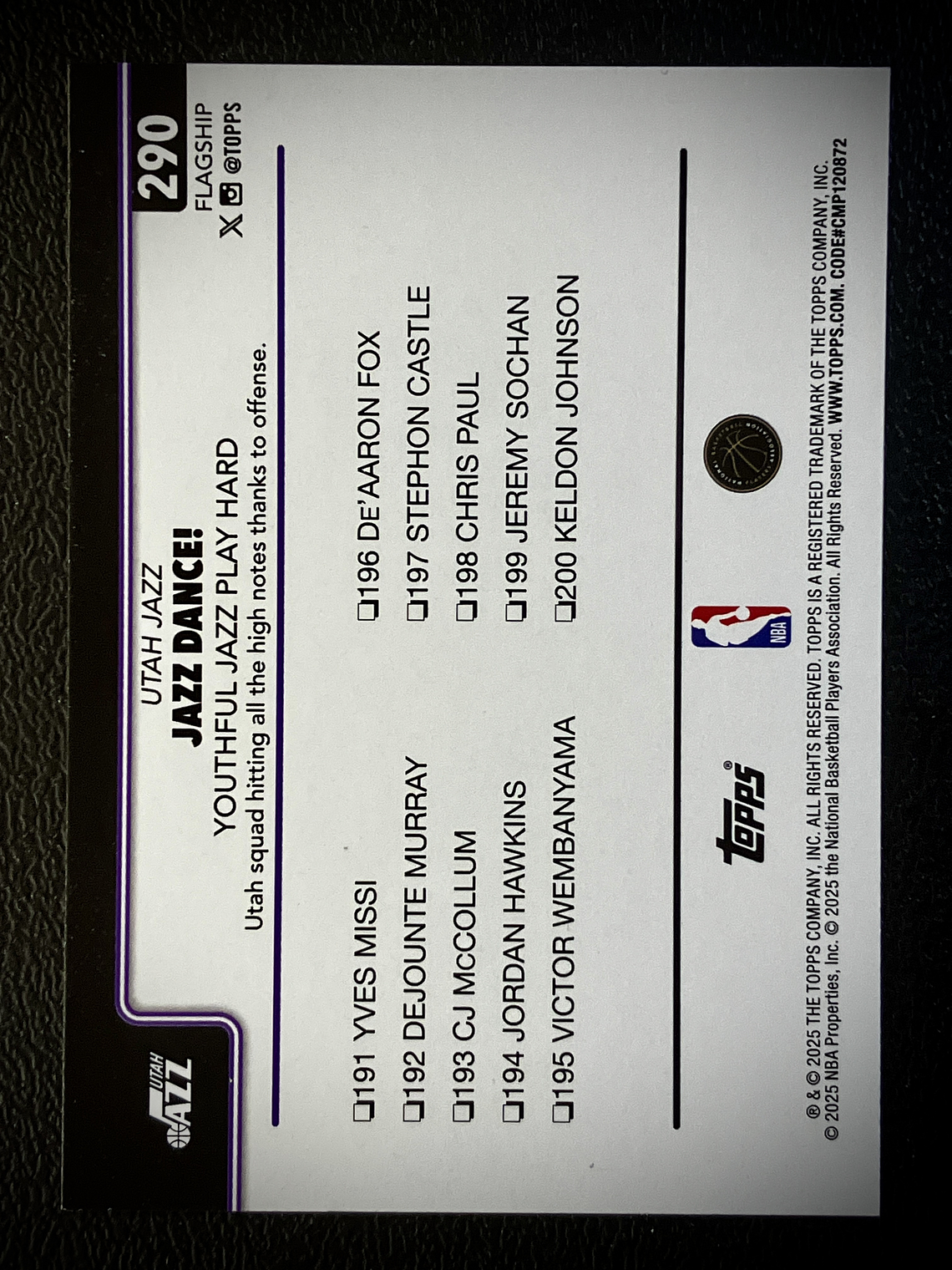 Kyle Filipowski base card 2