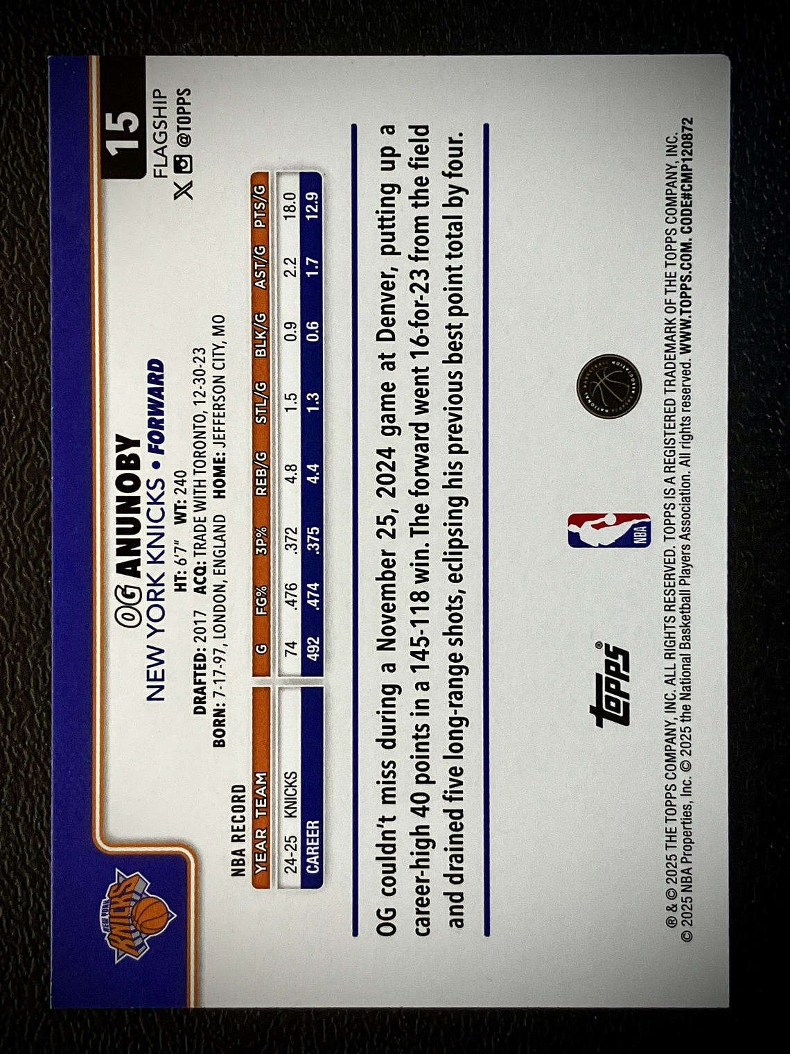 OG Anunoby base card 2