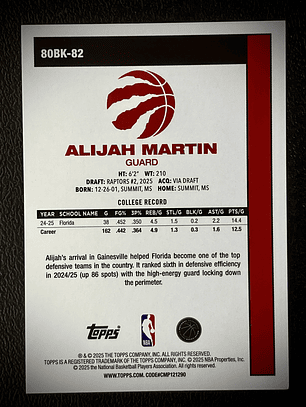 Alijah Martin insert card