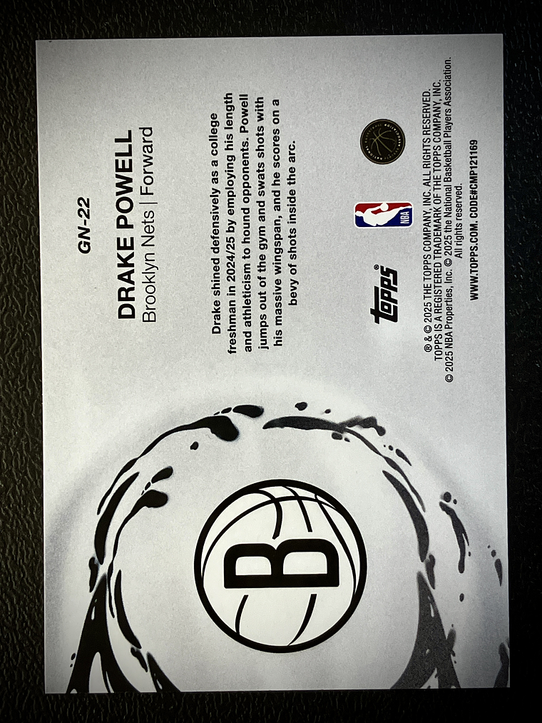 Drake Powell insert card 2