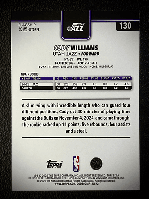Cody Williams parallel card