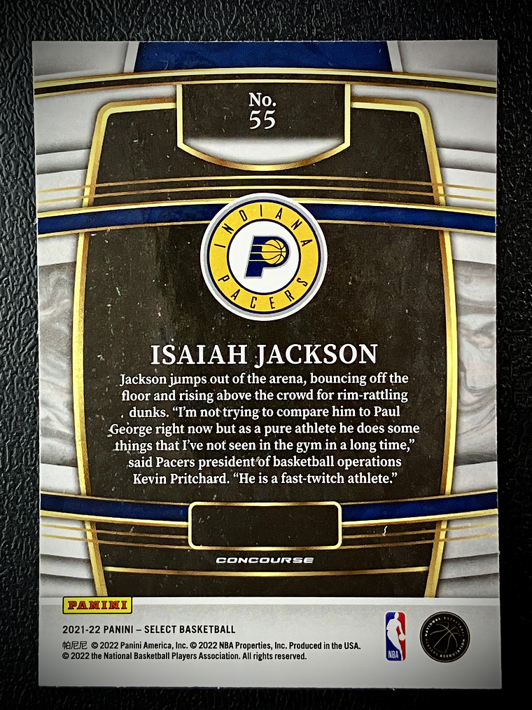 Isaiah Jackson Rookie base card 2