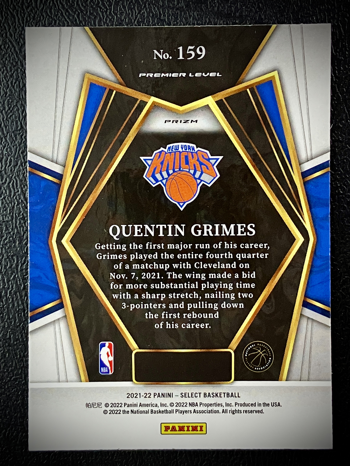 Quentin Grimes-parallel rookie card 2