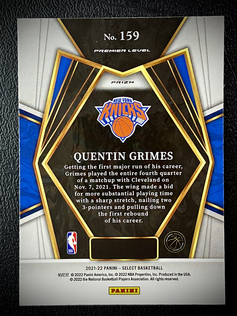 Quentin Grimes-parallel rookie card 2