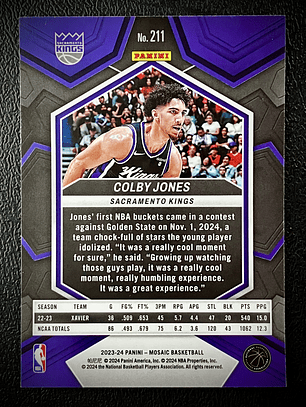 Colby Jones Rookie Card 