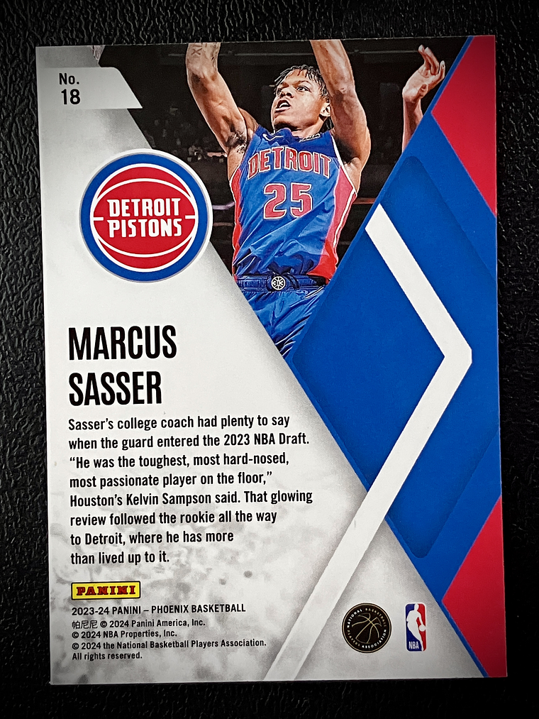 Marcus Sasser-rookie insert card 2