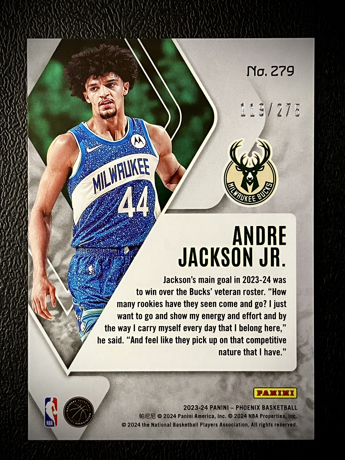 Andre Jackson Jr. Sport Card /275 2