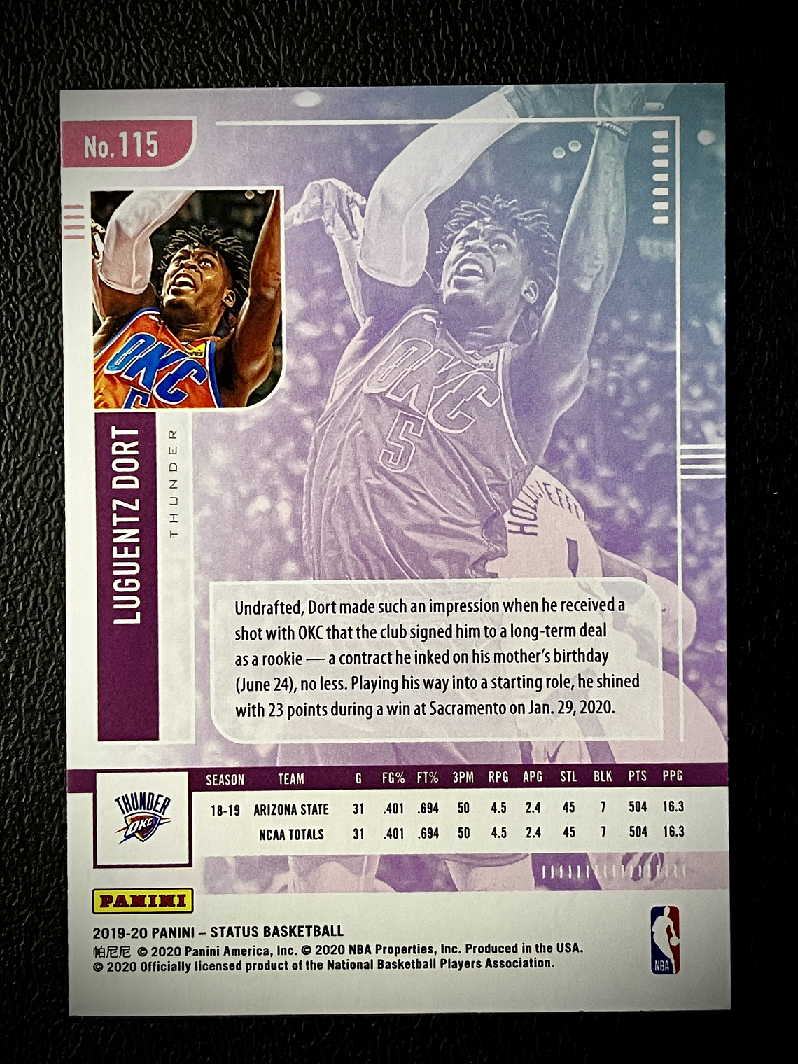 Luguentz Dort Sport Card  2