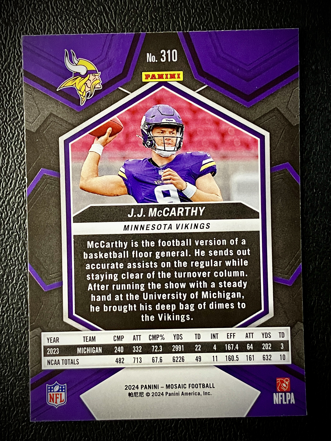 JJ McCarthy Sport Card  2