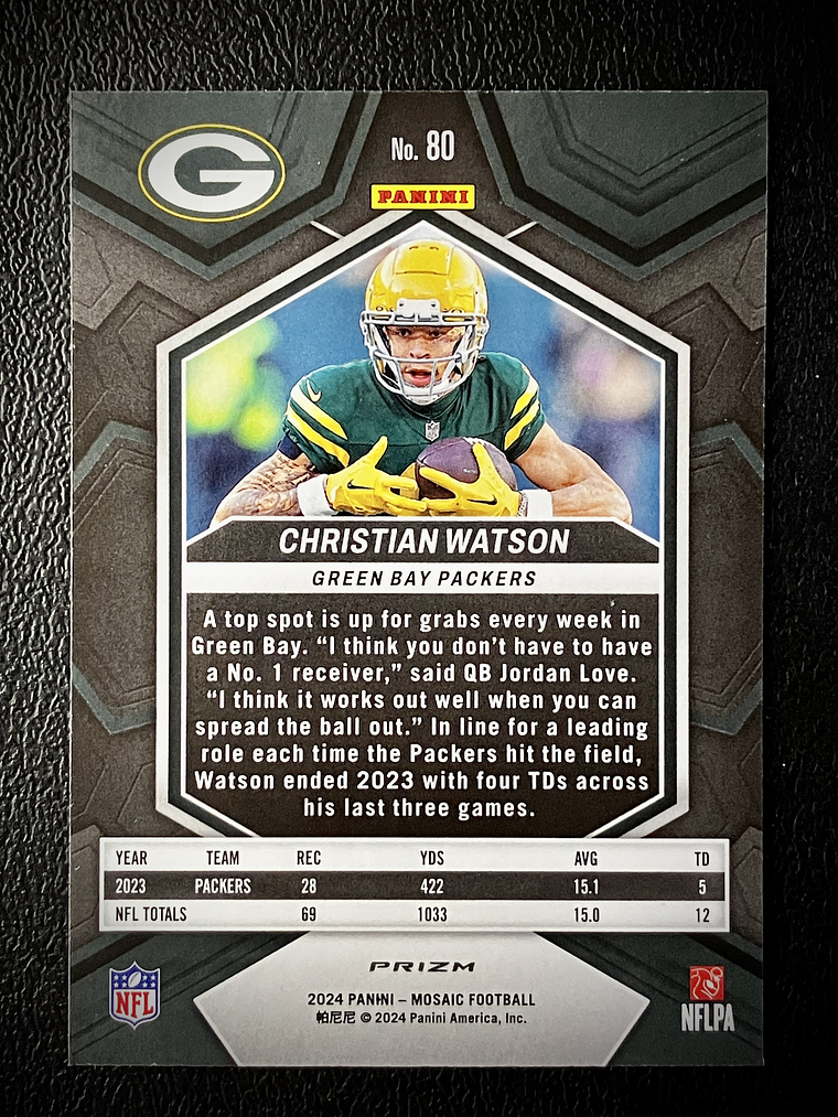 Christian Watson Sport Card  2