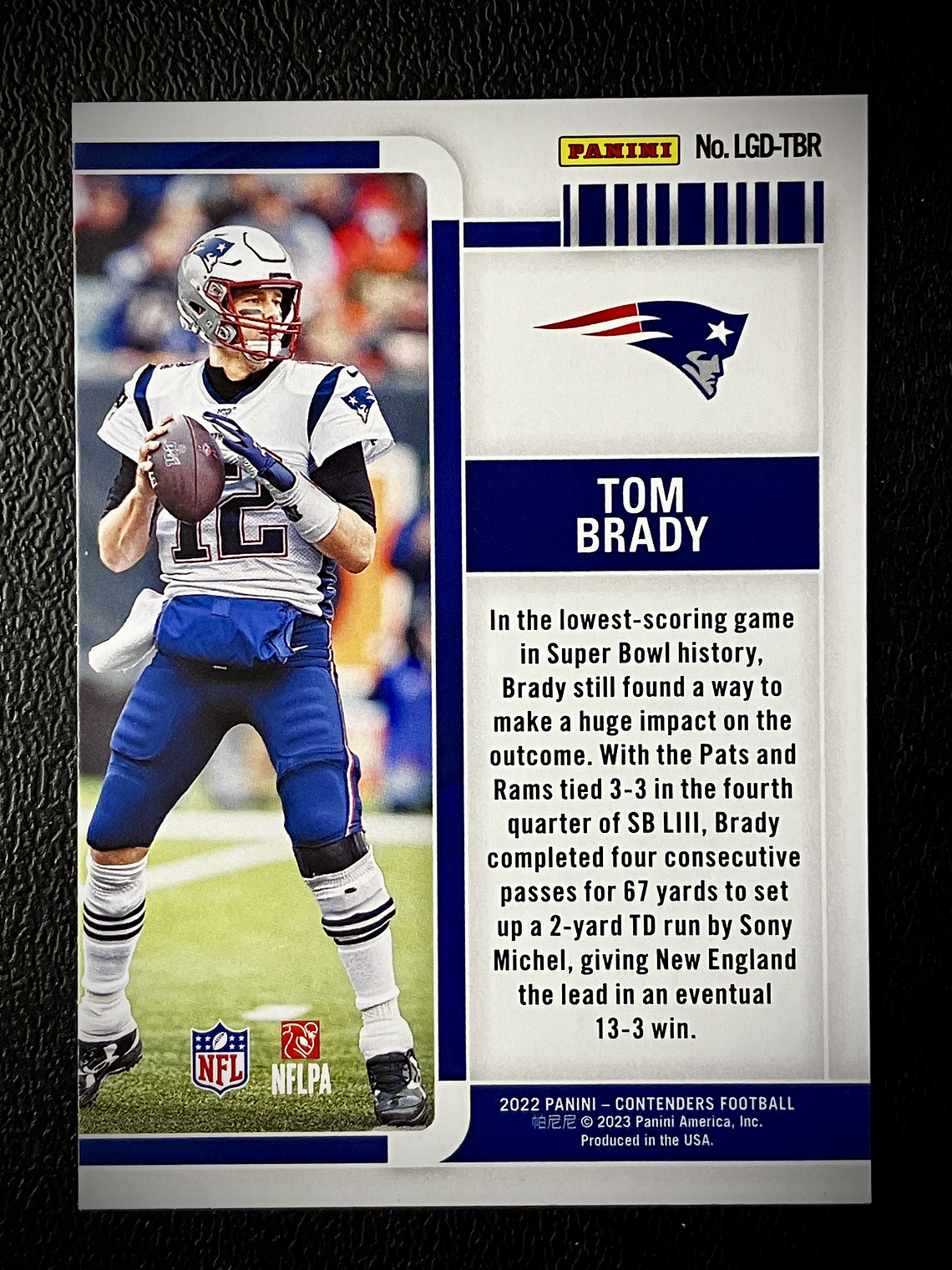 Tom Brady Insert Card 2