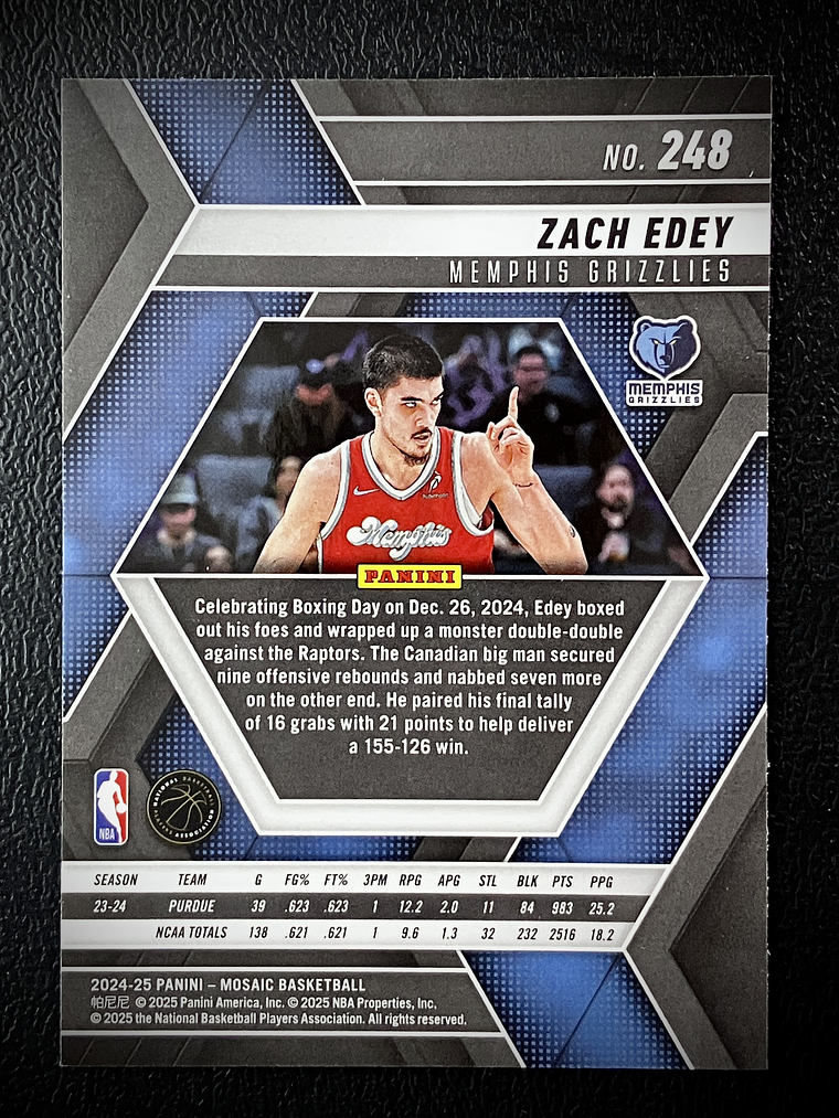 Zach Edey Rookie Card 2