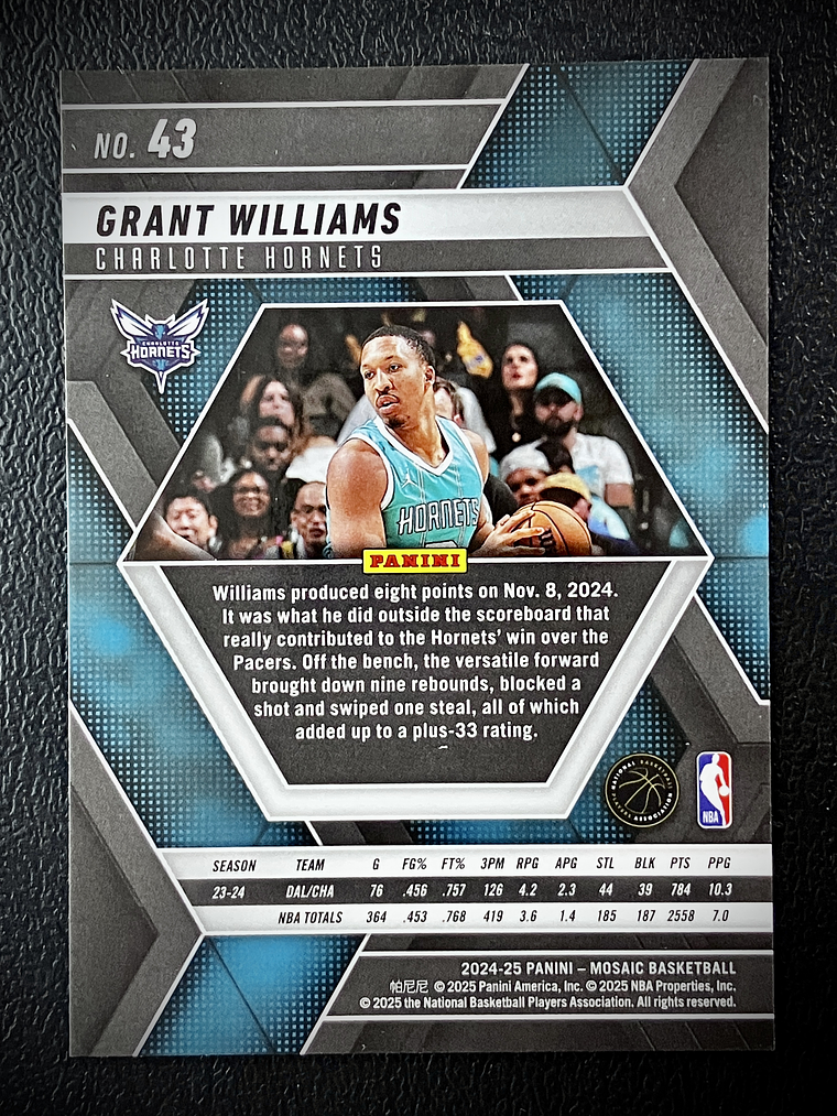 Grant Williams Sport Card  2