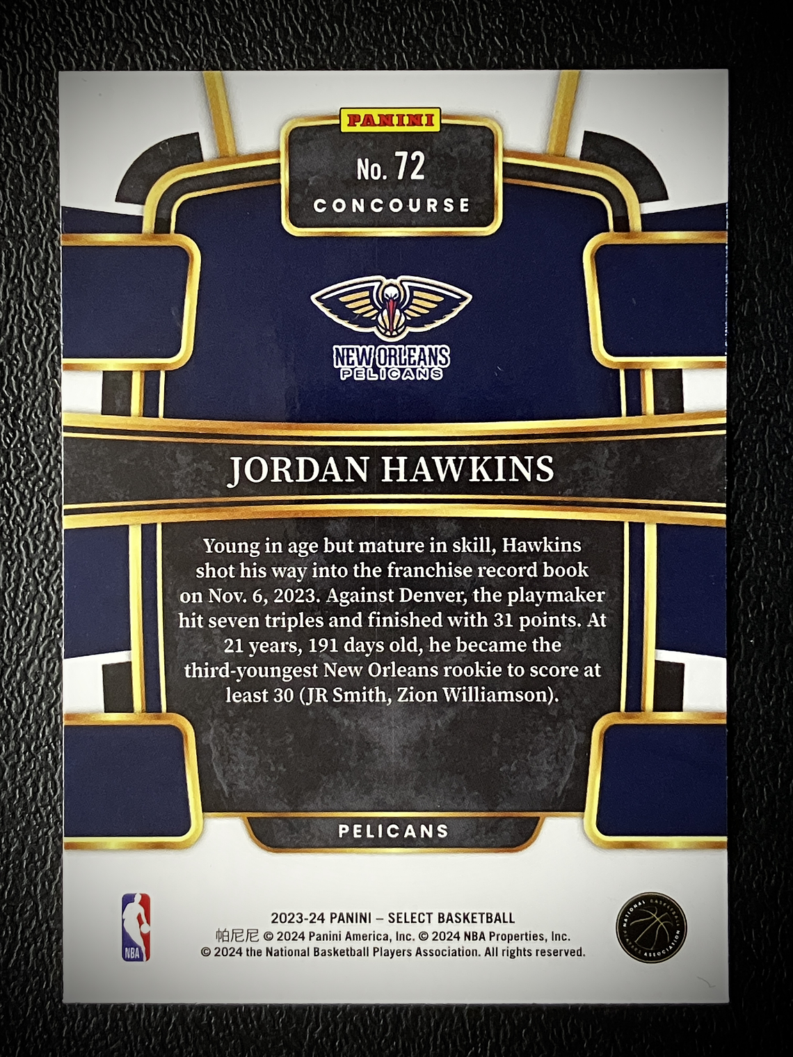 Jordan Hawkins Rookie Card  2