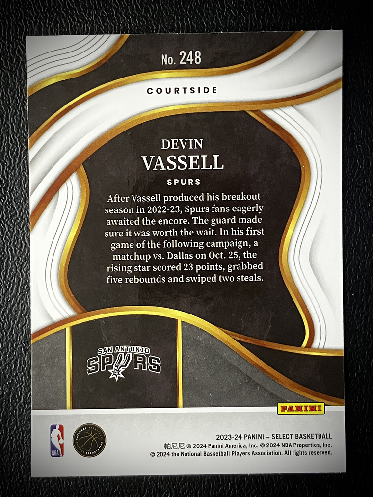 Devin Vassell Base Card 2