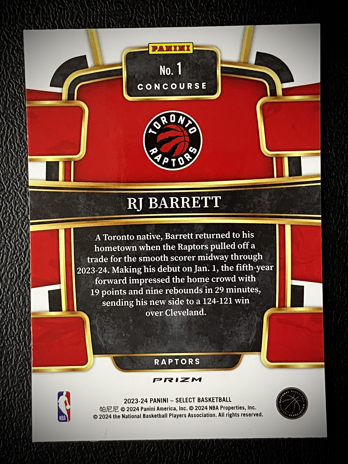  RJ Barrett Parallel Card 2