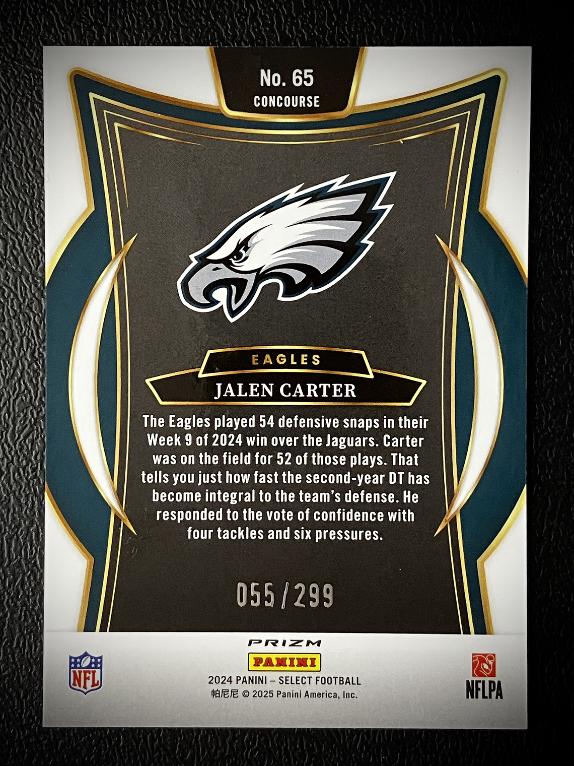  Jalen Carter Numbered Card 2