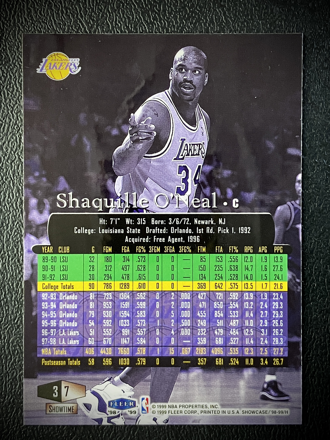 Shaquille O'Neal Sport Card  2