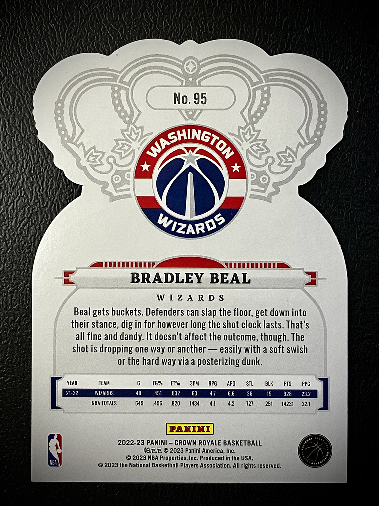 Bradley Beal Numbered Card /75 2