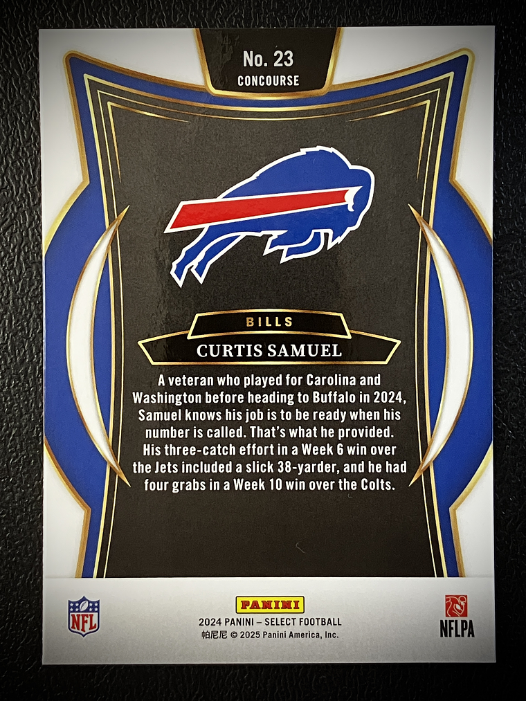 Curtis Samuel Base Card  2